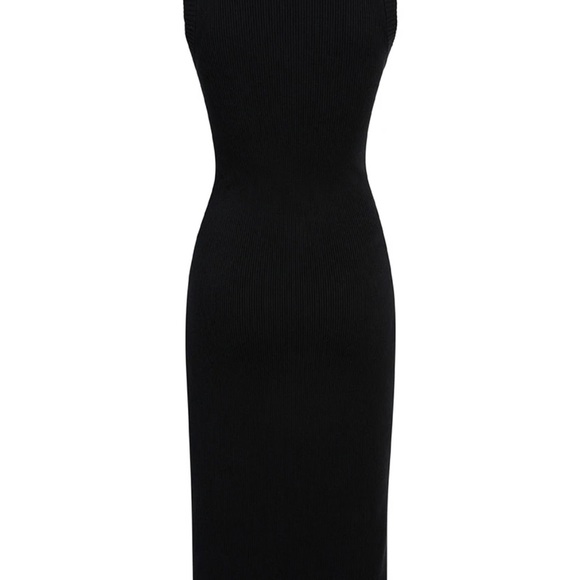🎈Sleeveless turtleneck long dress in black. size Medium - Picture 8 of 15